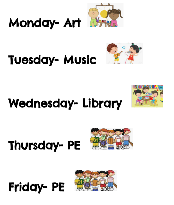 Specials Schedule